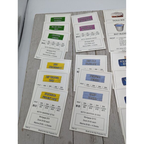 Fishinopoly 1998 Game Replacement Property Cards - Picture 4 of 4